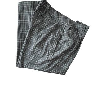 Old Navy Black and Gray Checkered Trousers